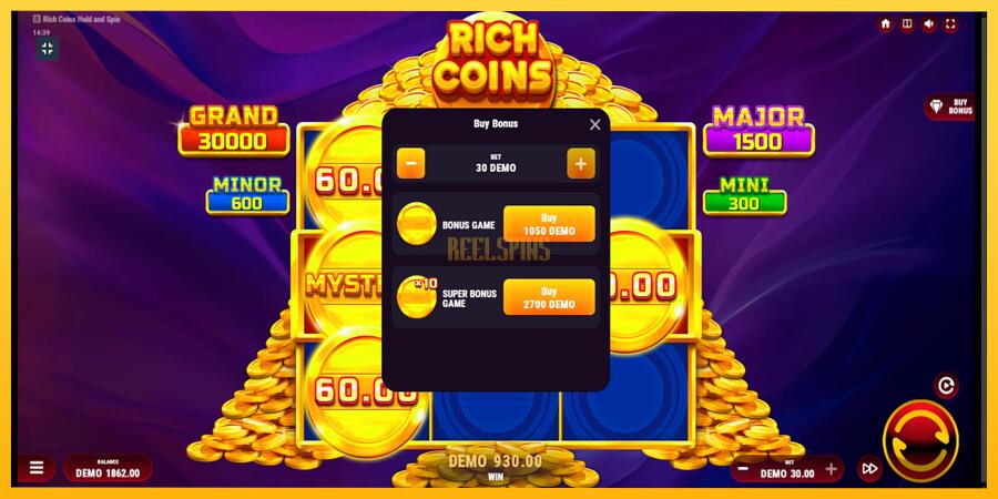 სურათი 7 სათამაშო მანქანა Rich Coins Hold and Spin