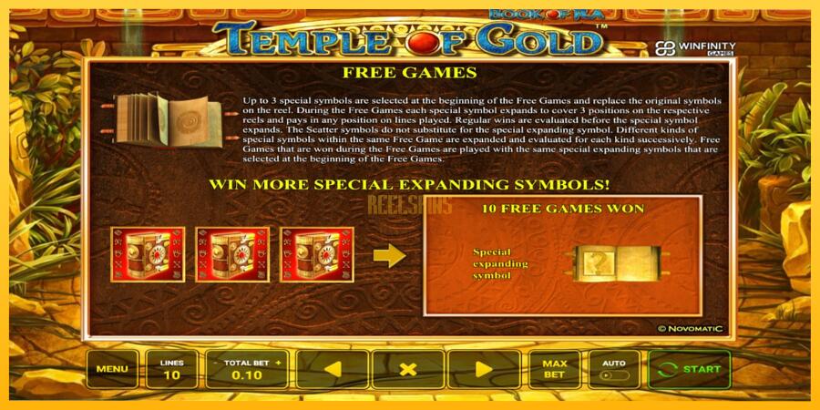 სურათი 4 სათამაშო მანქანა Book of Ra Temple of Gold