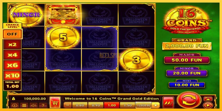 სურათი 1 სათამაშო მანქანა 16 Coins Grand Gold Edition Halloween Jackpots