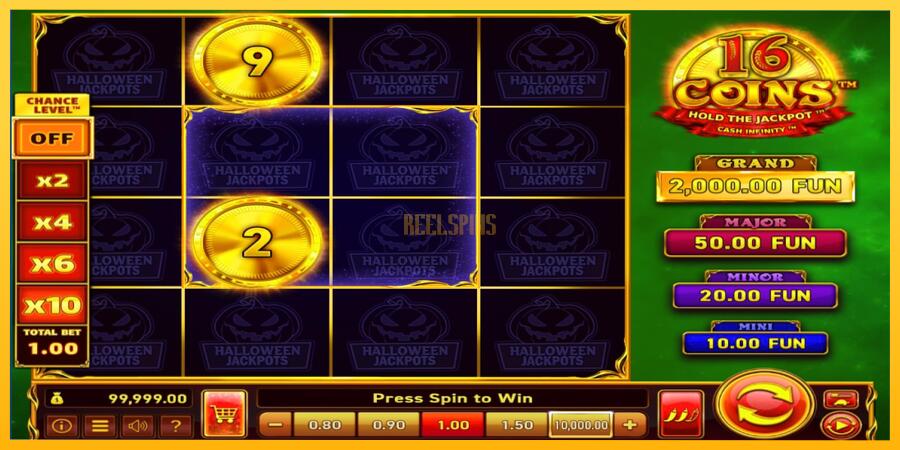 სურათი 2 სათამაშო მანქანა 16 Coins Grand Gold Edition Halloween Jackpots