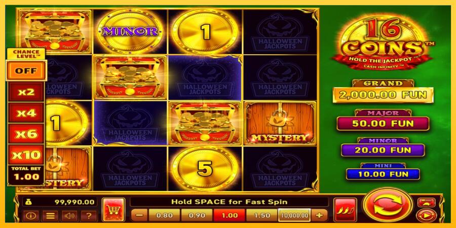 სურათი 3 სათამაშო მანქანა 16 Coins Grand Gold Edition Halloween Jackpots