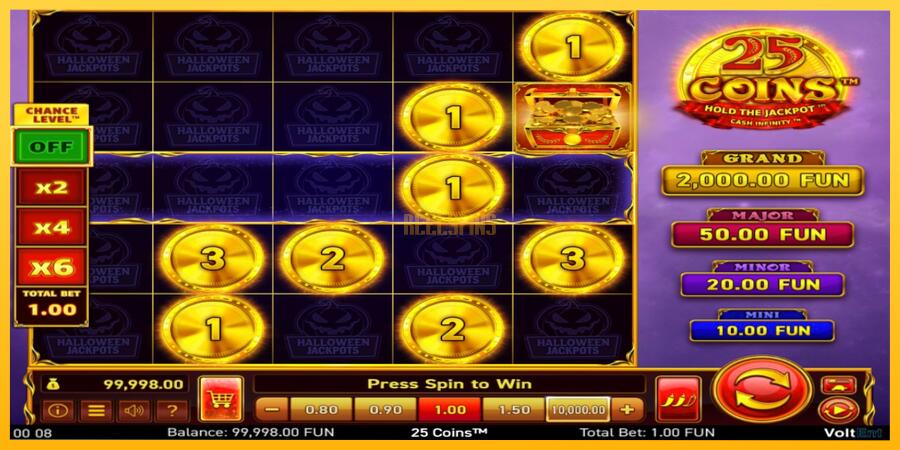 სურათი 2 სათამაშო მანქანა 25 Coins Halloween Jackpots