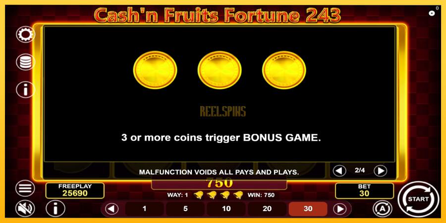 სურათი 7 სათამაშო მანქანა Cashn Fruits Fortune 243