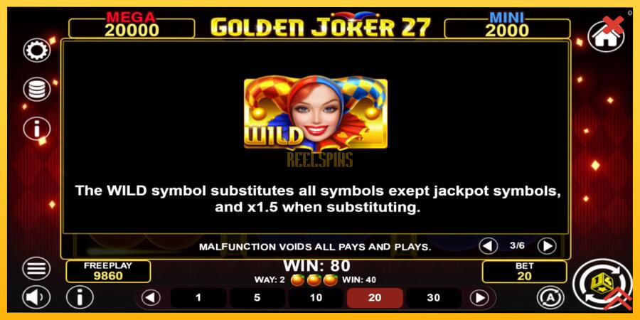 სურათი 7 სათამაშო მანქანა Golden Joker 27 Hold & Win