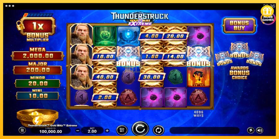 სურათი 1 სათამაშო მანქანა Thunderstruck Gold Blitz Extreme