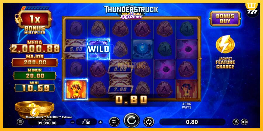 სურათი 3 სათამაშო მანქანა Thunderstruck Gold Blitz Extreme