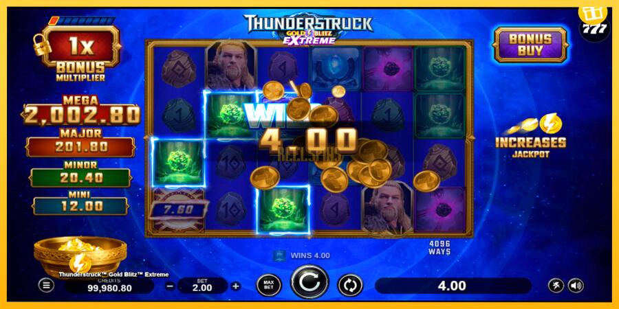 სურათი 5 სათამაშო მანქანა Thunderstruck Gold Blitz Extreme