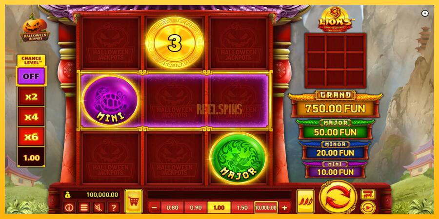 სურათი 2 სათამაშო მანქანა 9 Lions Halloween Jackpots