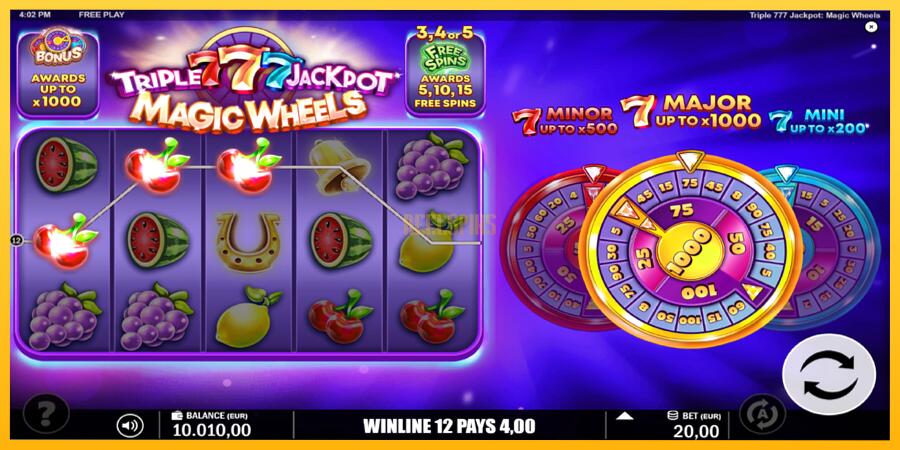 სურათი 4 სათამაშო მანქანა Triple 777 Jackpot Magic Wheels