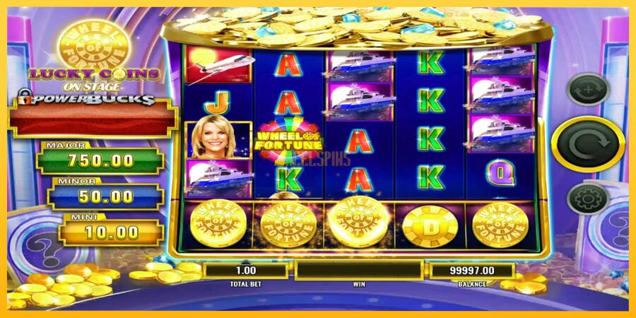 სურათი 2 სათამაშო მანქანა PowerBucks Wheel of Fortune Lucky Coins On Stage