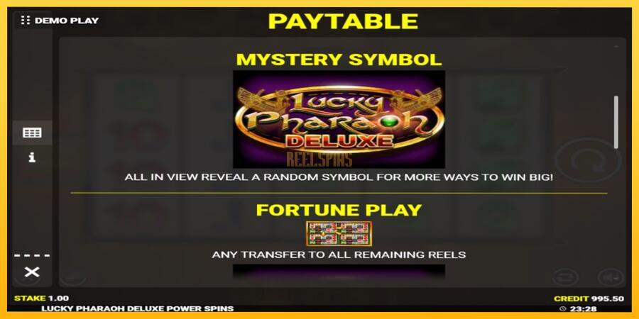 სურათი 5 სათამაშო მანქანა Lucky Pharaoh Deluxe Fortune Play