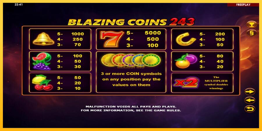 სურათი 4 სათამაშო მანქანა Blazing Coins 243