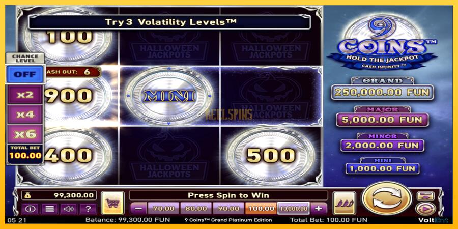 სურათი 2 სათამაშო მანქანა 9 Coins Grand Platinum Edition Halloween Jackpot