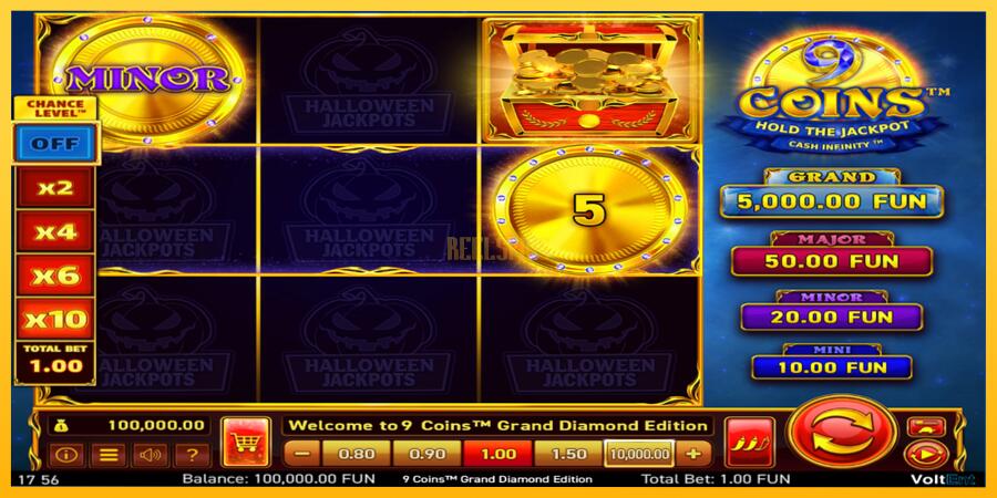 სურათი 2 სათამაშო მანქანა 9 Coins Grand Diamond Edition Halloween Jackpots