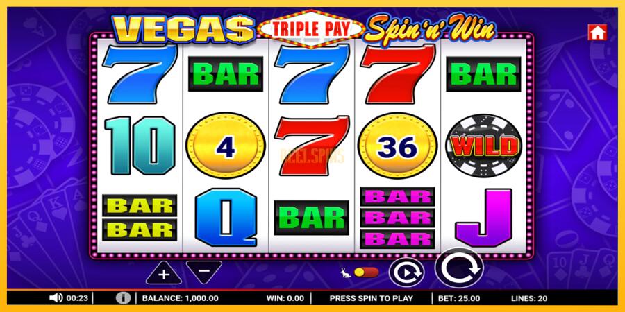 სურათი 1 სათამაშო მანქანა Vegas Triple Pay Spin n Win