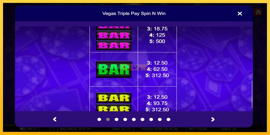 სურათი 4 სათამაშო მანქანა Vegas Triple Pay Spin n Win