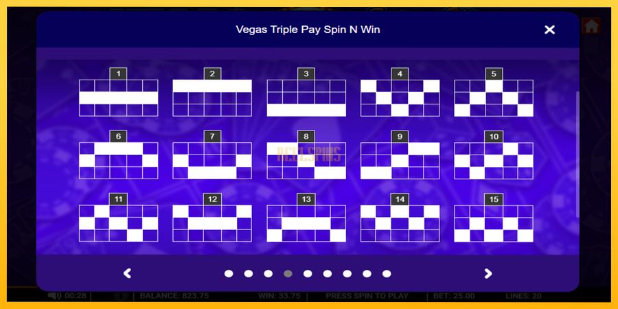 სურათი 5 სათამაშო მანქანა Vegas Triple Pay Spin n Win