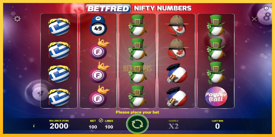 სურათი 1 სათამაშო მანქანა Betfred Nifty Numbers