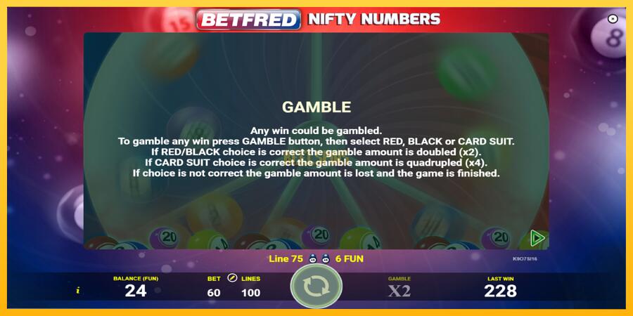 სურათი 6 სათამაშო მანქანა Betfred Nifty Numbers