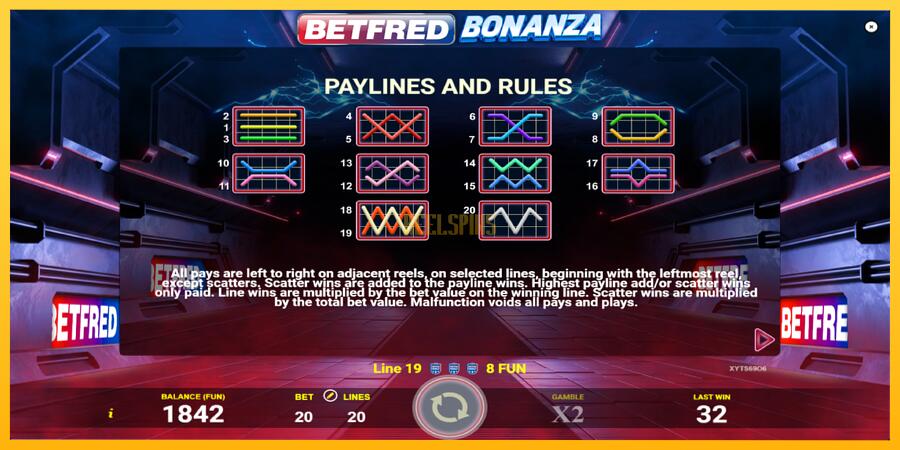 სურათი 7 სათამაშო მანქანა Betfred Bonanza