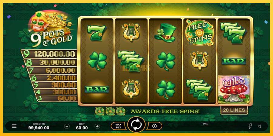 სურათი 2 სათამაშო მანქანა 9 Pots of Gold Land & Win