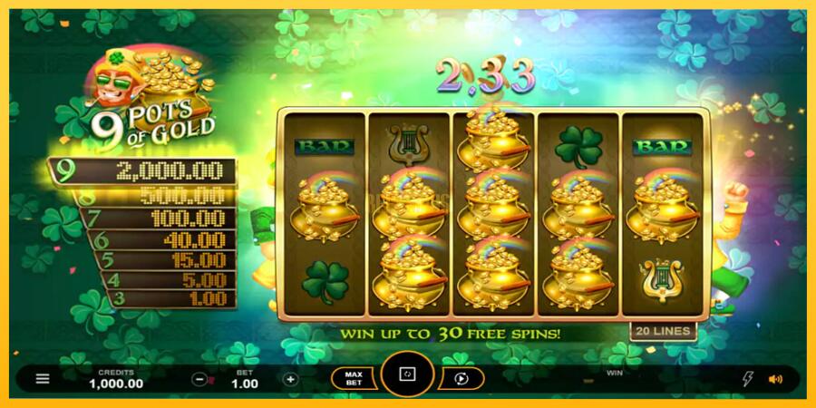 სურათი 5 სათამაშო მანქანა 9 Pots of Gold Land & Win