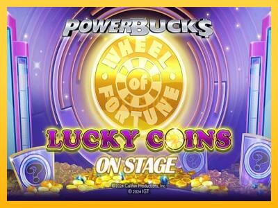 სათამაშო მანქანა PowerBucks Wheel of Fortune Lucky Coins On Stage